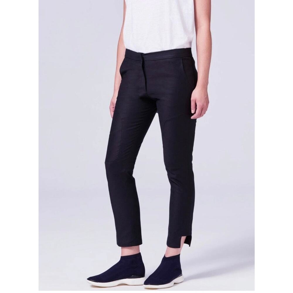 Shosh New York Navy Blue Trousers Pants Moto Panel Poly Cotton Women’s Size 4-6